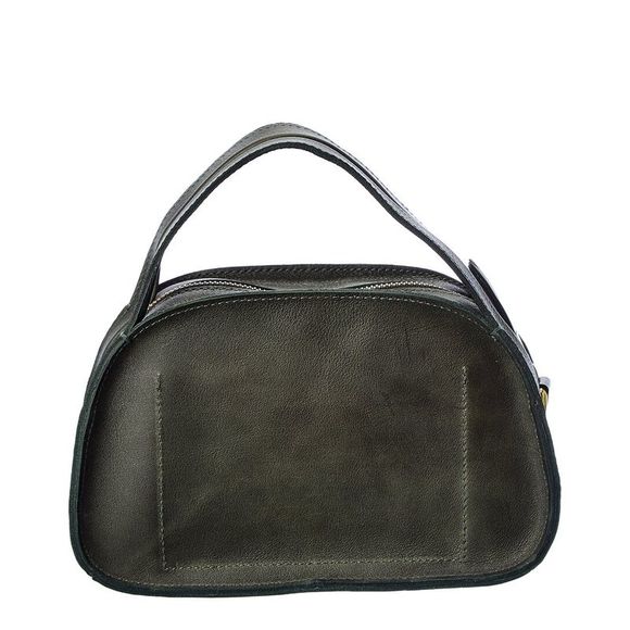 Madewell Sydney Zip Top Leather Crossbody, Green - Picture 2 of 4